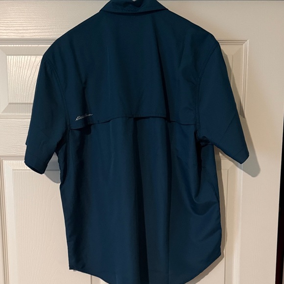 NWT- Eddie Bauer Men's Dark Blue Casual Button Down Outdoor Shirt - Picture 5 of 7
